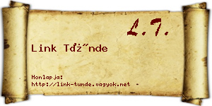 Link Tünde névjegykártya